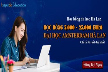 Học bổng từ 5,000 – 25,000 Euro từ Đại học Amsterdam Hà Lan