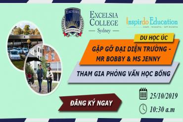 Gặp gỡ đại diện Cao đẳng Excelsia Úc và phỏng vấn học bổng trực tiếp lên đến 15,000 AUD