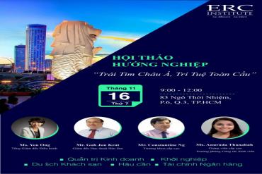 Tham gia hội thảo Hướng Nghiệp –‘Trái Tim Châu Á,  Trí tuệ toàn cầu’ cùng học viện ERC Singapore