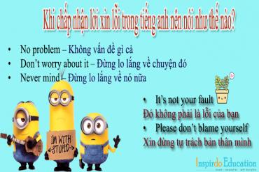 Khi chấp nhận lời xin lỗi trong tiếng Anh nên nói như thế nào?