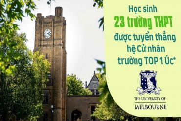 Danh sách 23 trường THPT tại Việt Nam được Đại học Melbourne công nhận xét tuyển thẳng