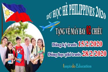 Tặng vé máy bay 02 chiều khi du học hè Philippines 2020
